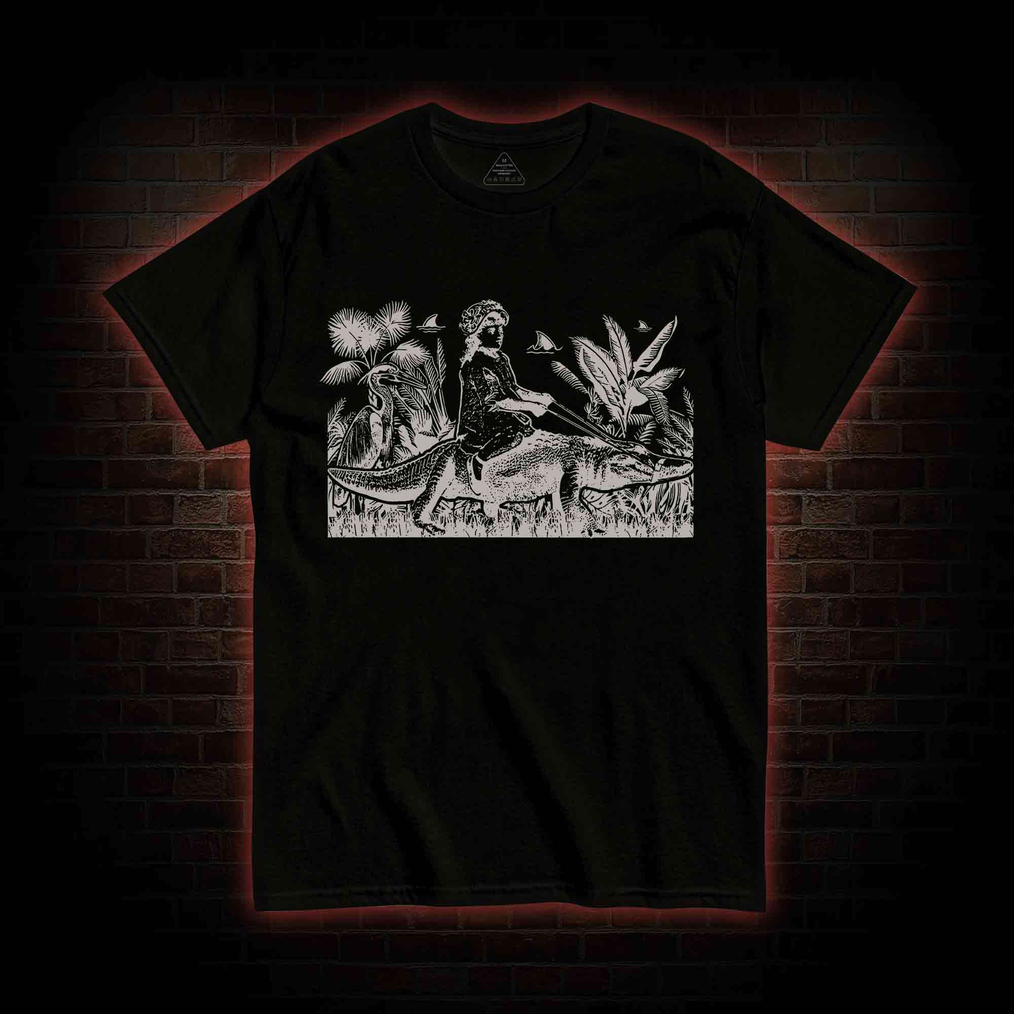 Girl Riding Alligator T-shirt