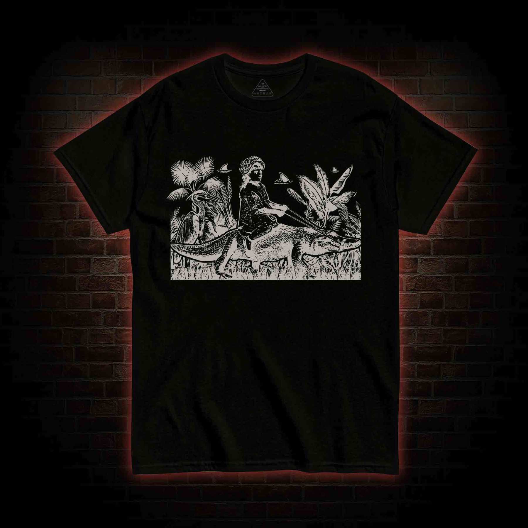 Girl Riding Alligator T-shirt