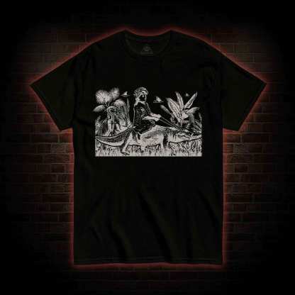 Girl Riding Alligator T-shirt