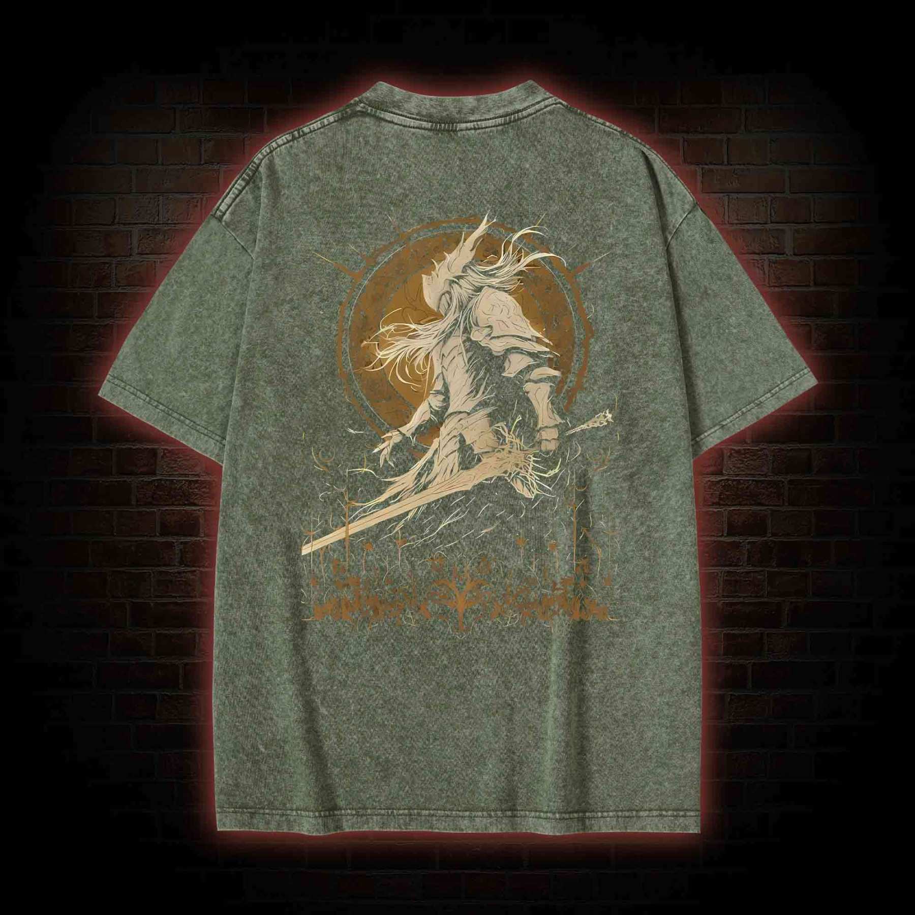 Not Rot Front Back Washed T-shirt