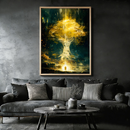 Grace of Gold Framed Canvas Print