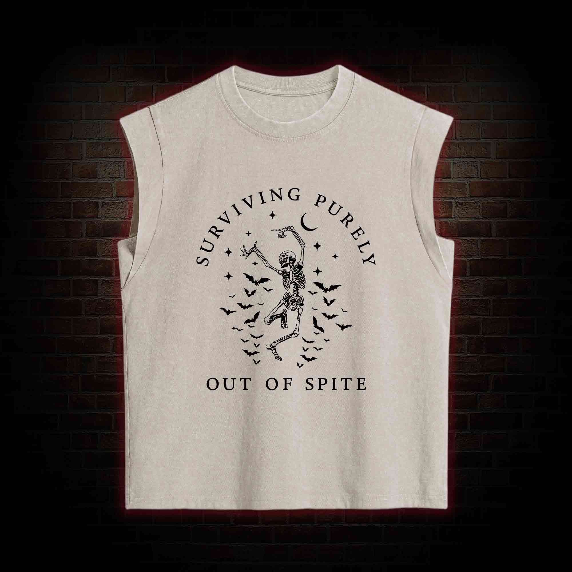 Surviving Purely Out of Spite Women's Washed Tank Top