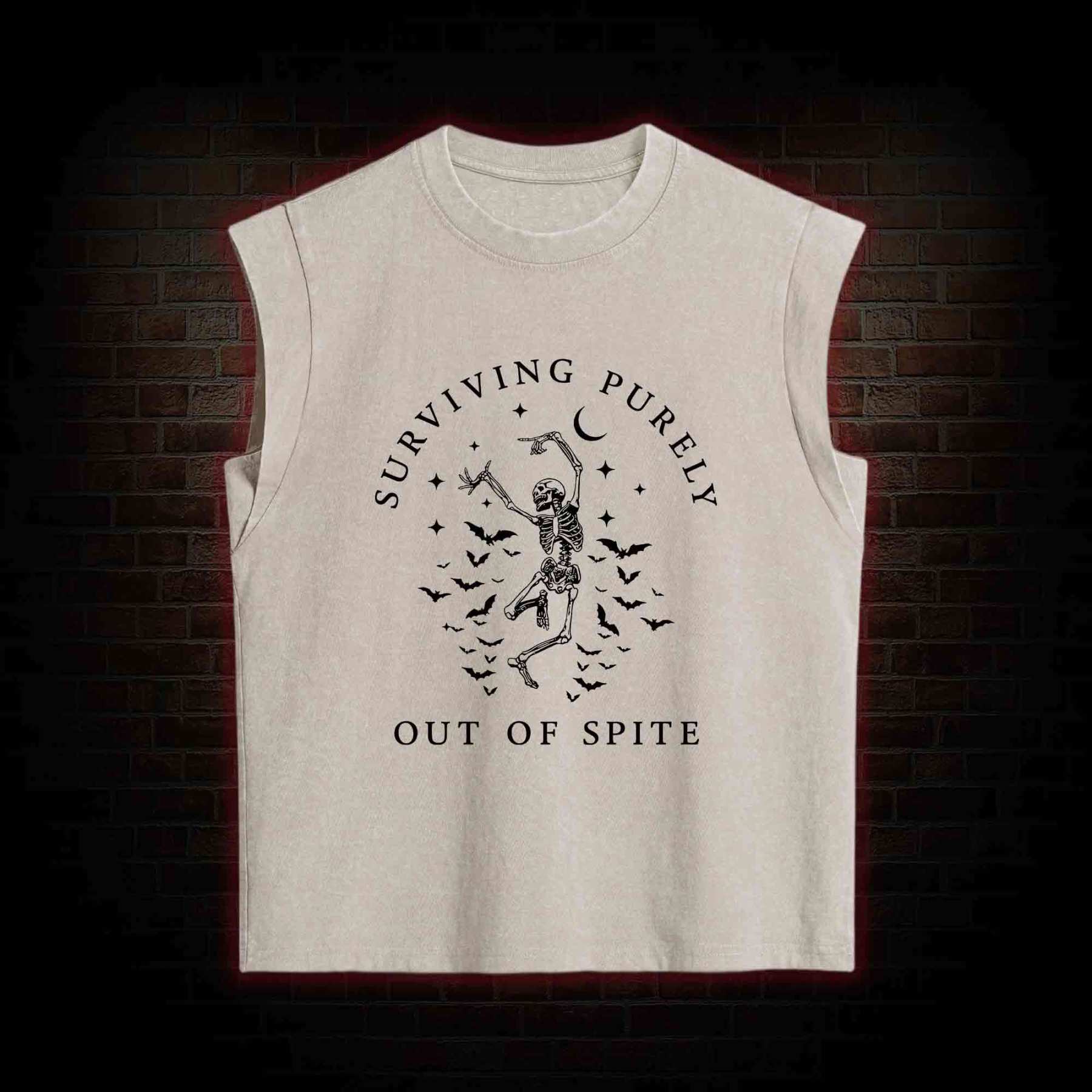 Surviving Purely Out of Spite Women's Washed Tank Top
