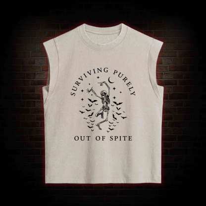 Surviving Purely Out of Spite Women's Washed Tank Top
