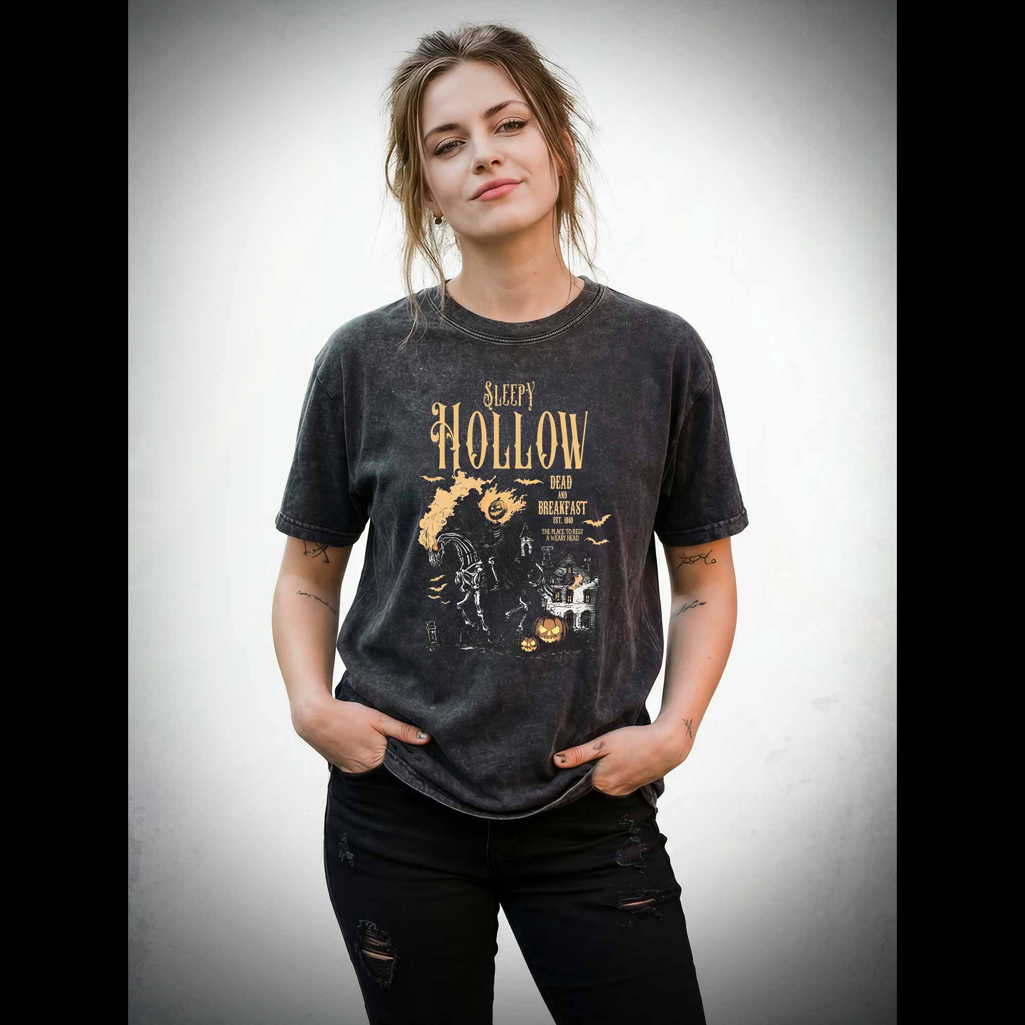 Comfort Colors Sleepy Hollow Halloween Washed T-shirt