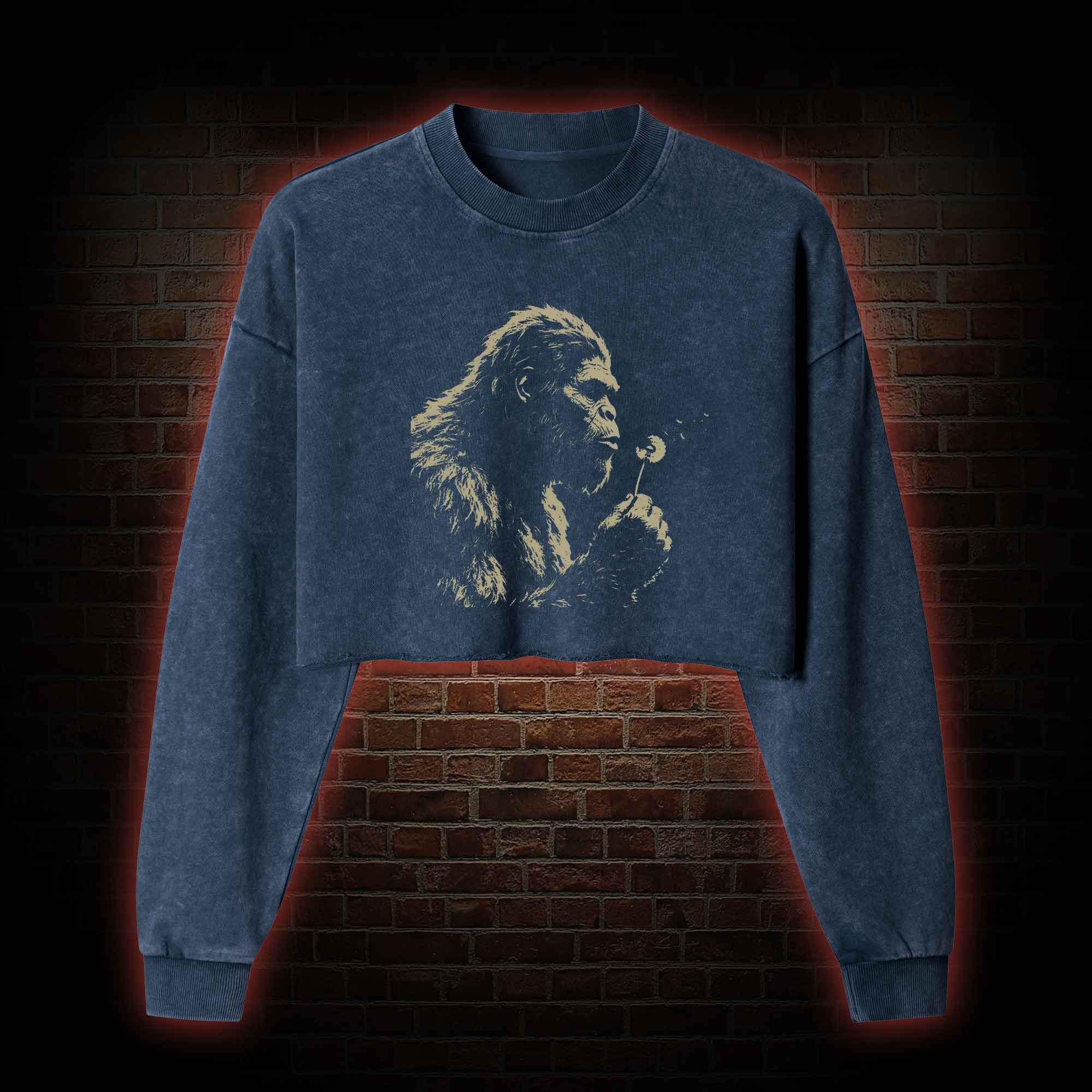 Bigfoot Dandelion Washed Cropped Sweatshirts