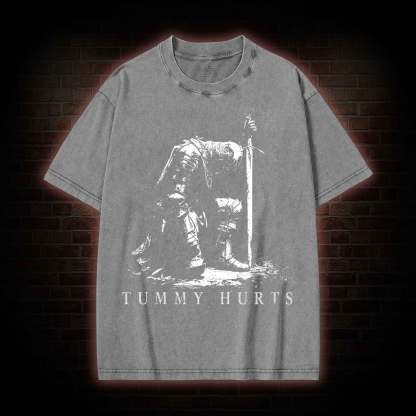 Dark Fantasy Knight Washed T-shirt