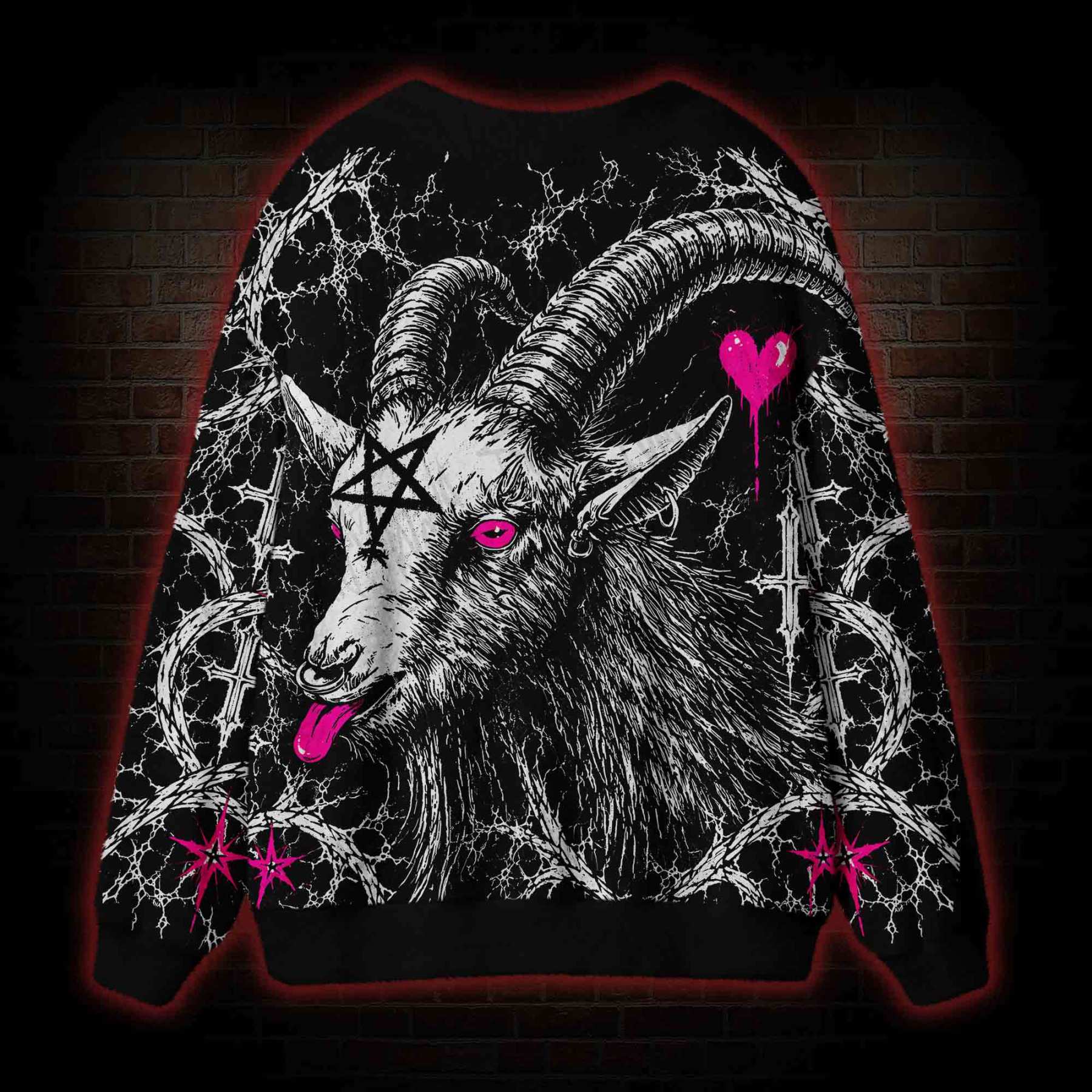 Witch Goat Cardigan Sweater