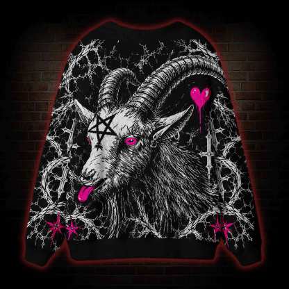 Witch Goat Cardigan Sweater