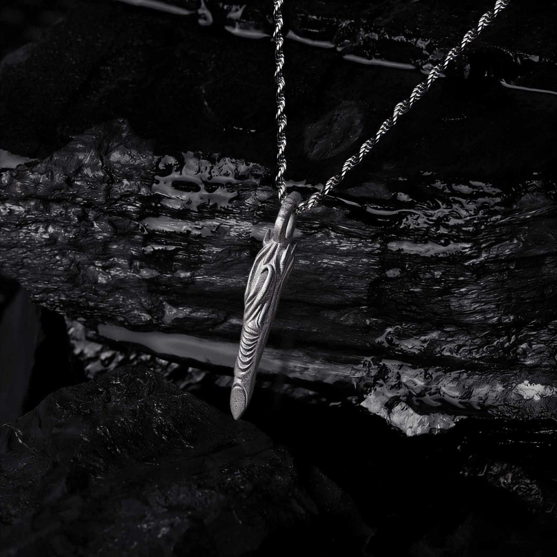 Dark Edge Sculptural Necklace