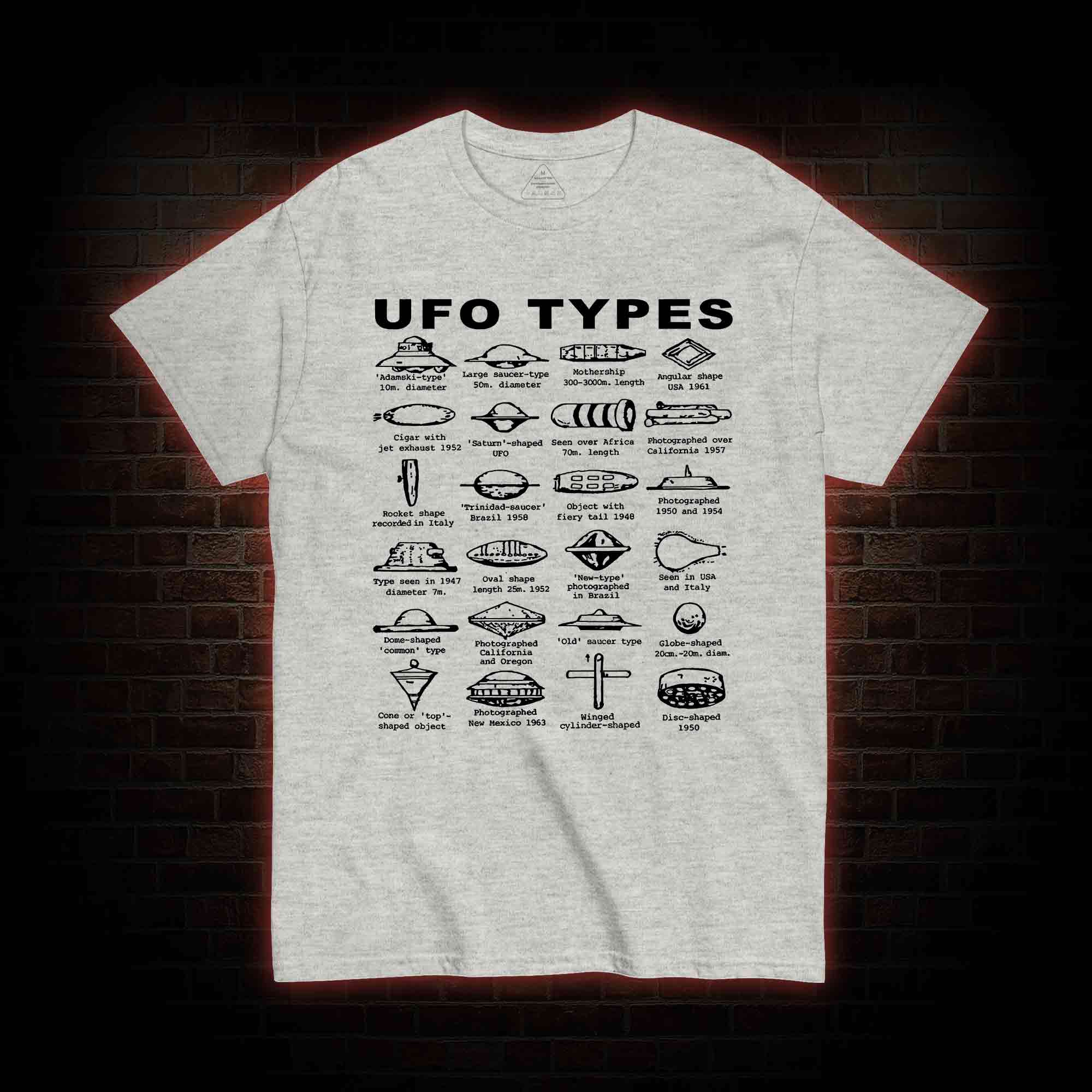 UFO Types T-shirt