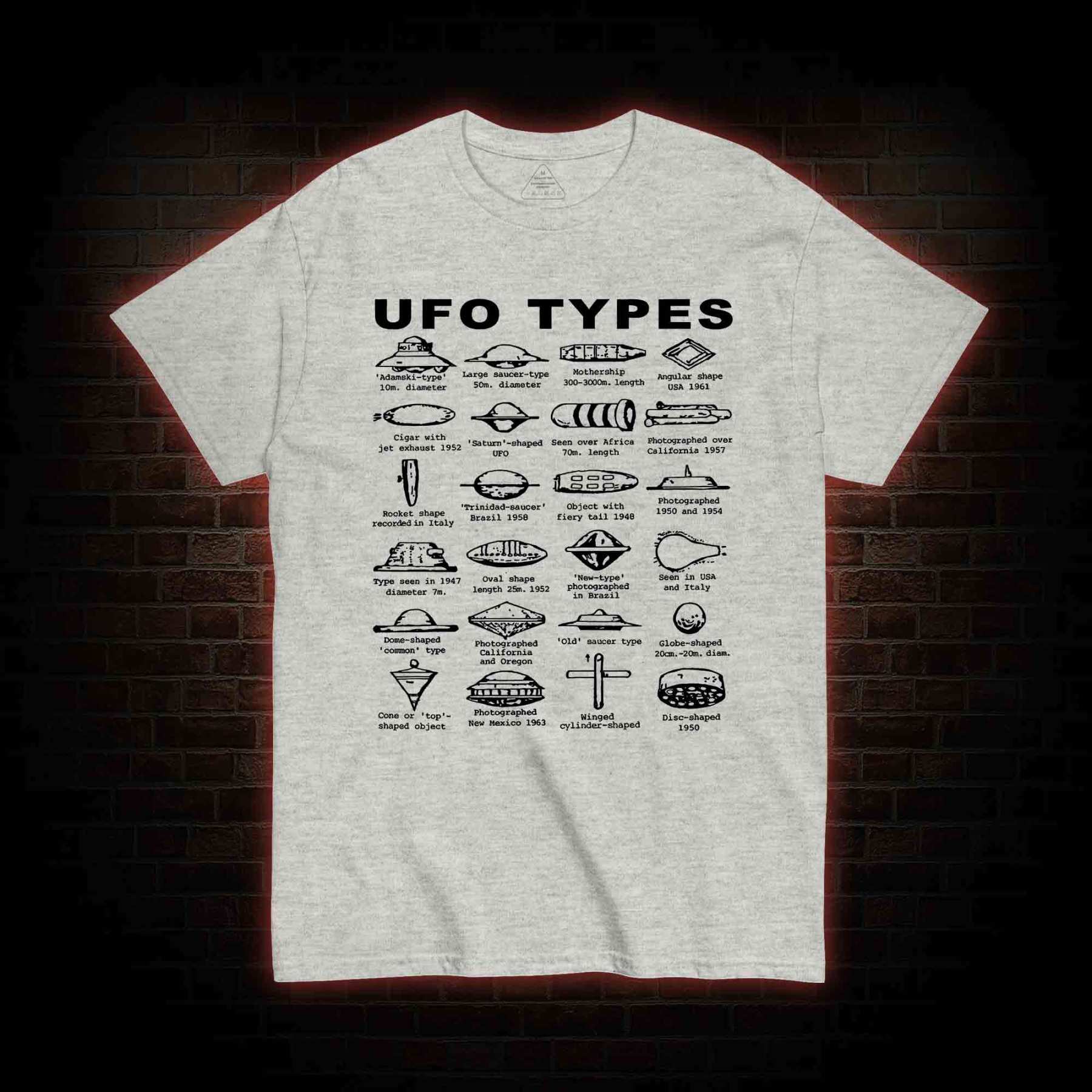 UFO Types T-shirt
