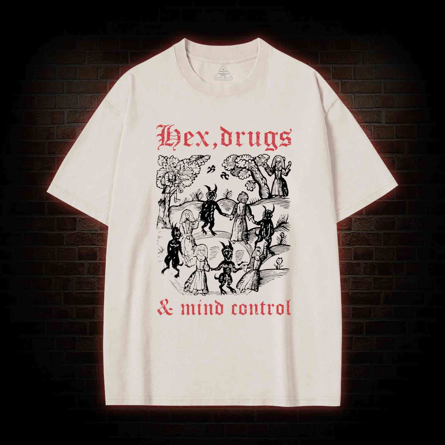 Sex Drugs & Mind Contral Washed T-shirt