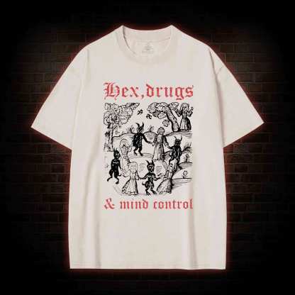 Sex Drugs & Mind Contral Washed T-shirt