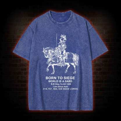Born To Siege Washed T-shirt