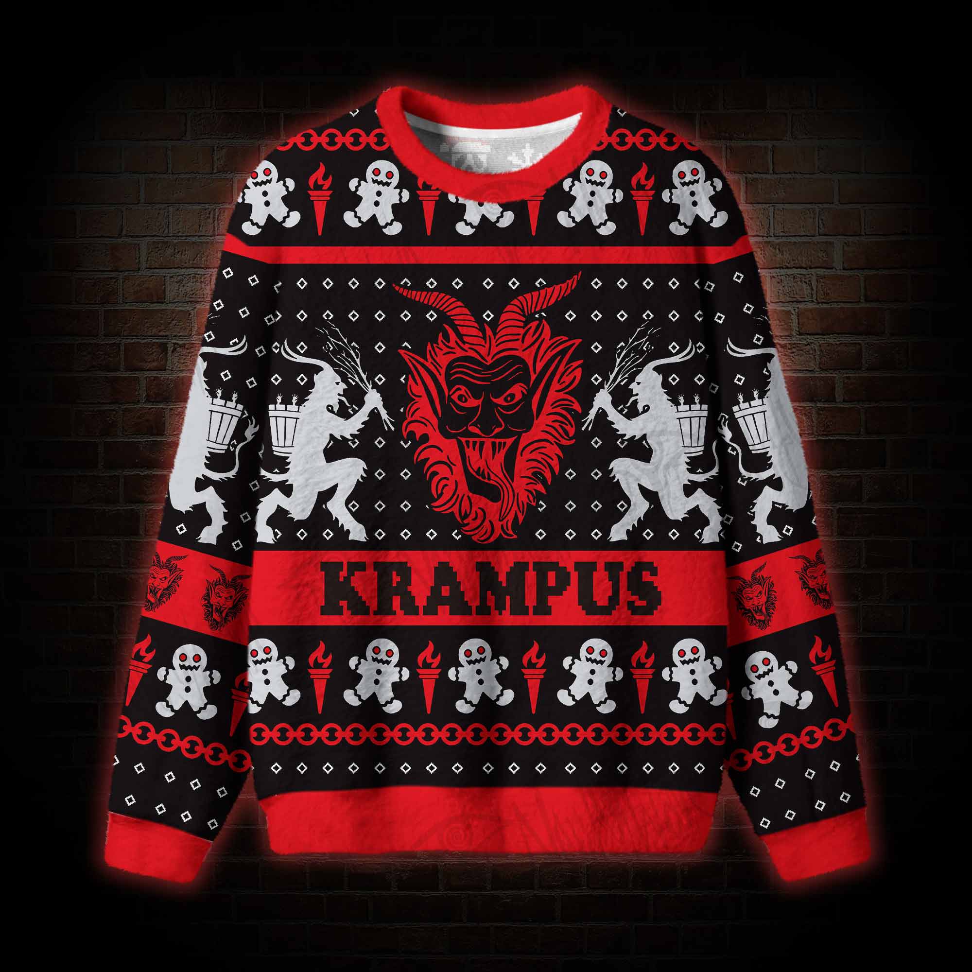 Horror Krampus Ugly Sweatshirts