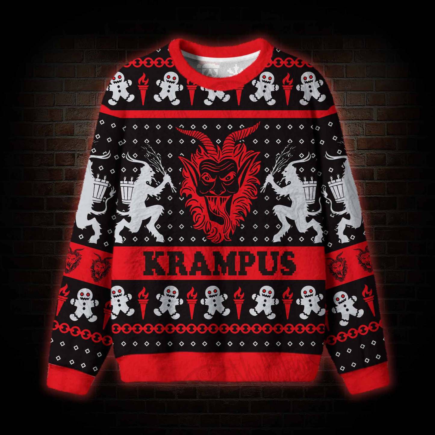 Horror Krampus Ugly Sweatshirts