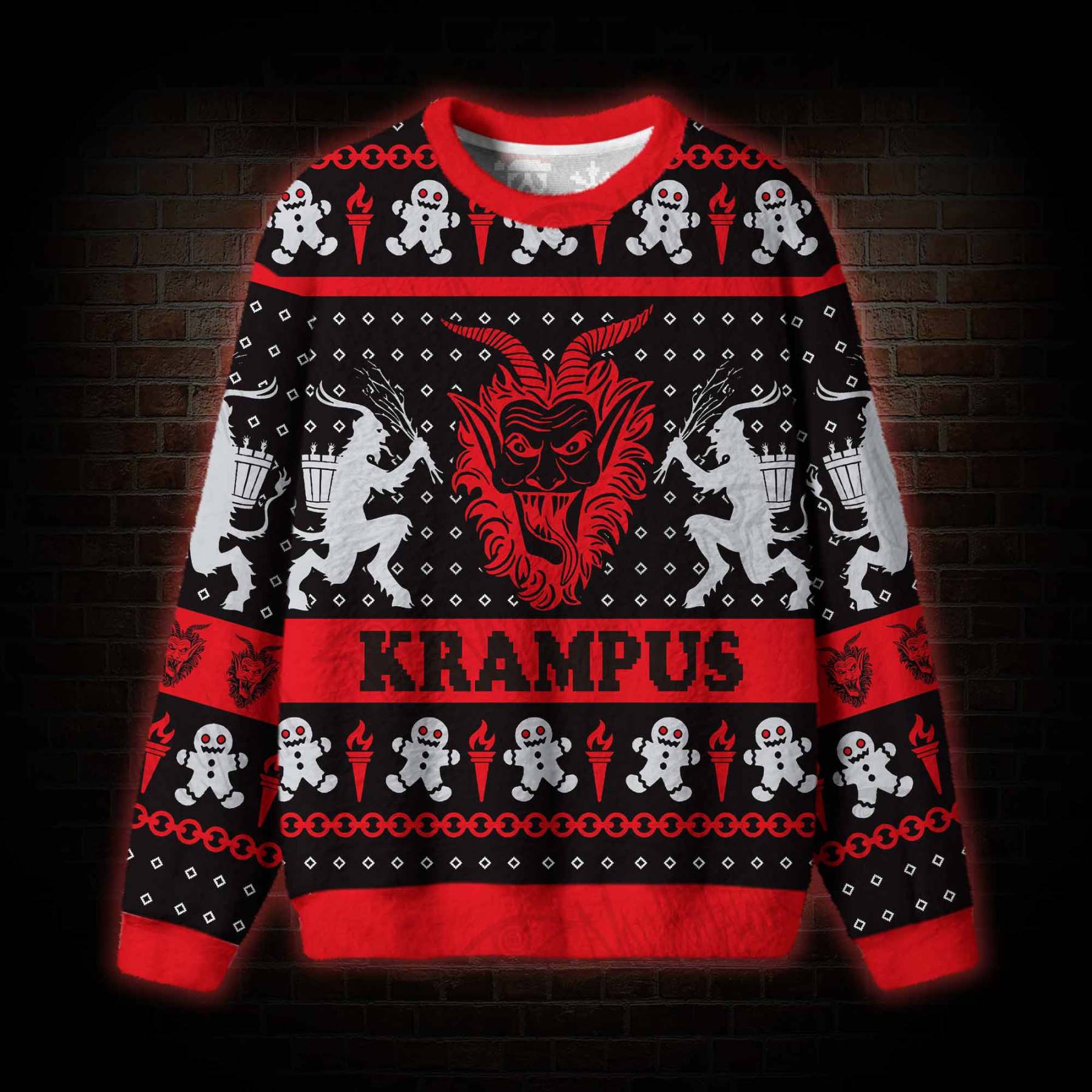 Horror Krampus Ugly Sweatshirts