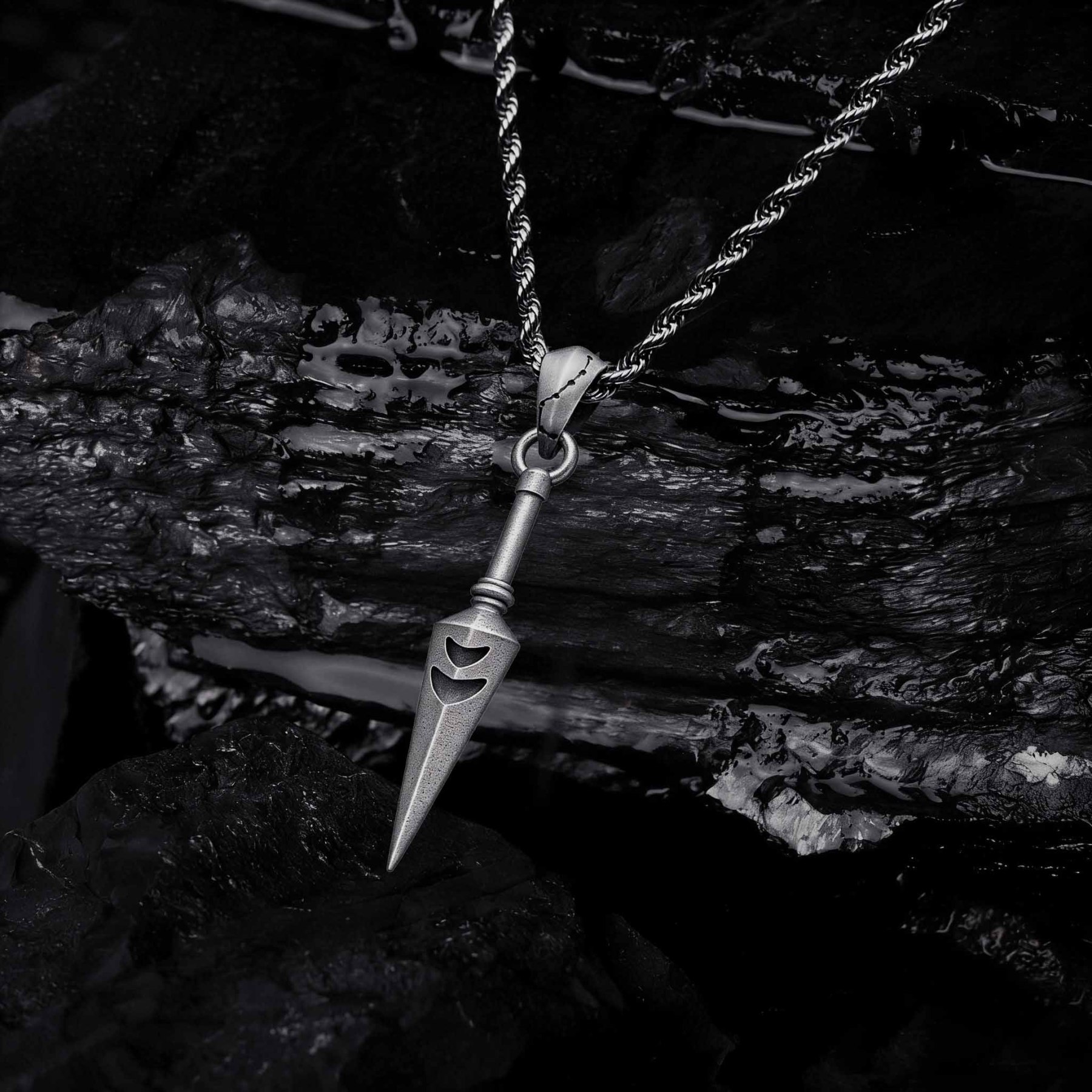 Silver Edge Sculptural Necklace