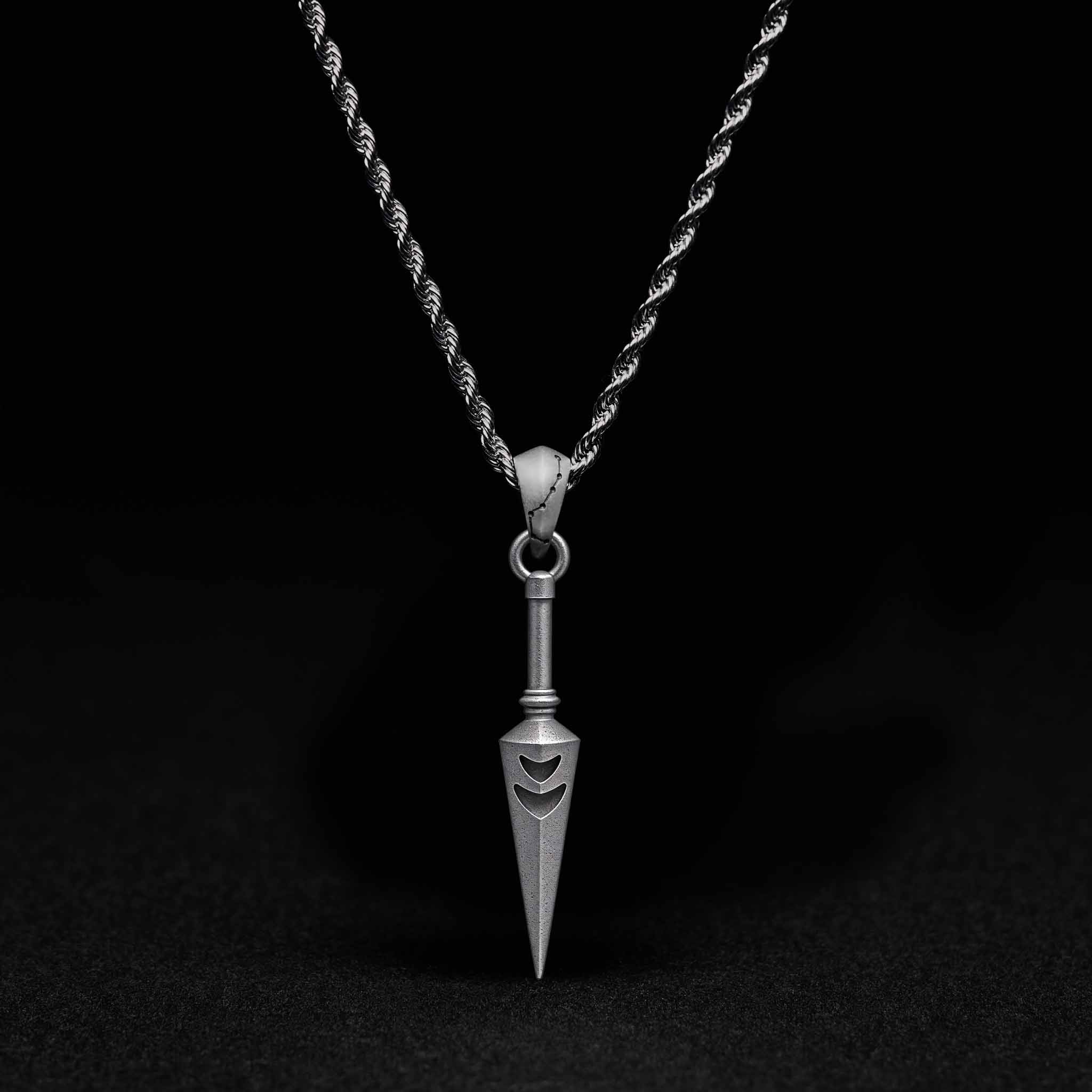 Silver Edge Sculptural Necklace