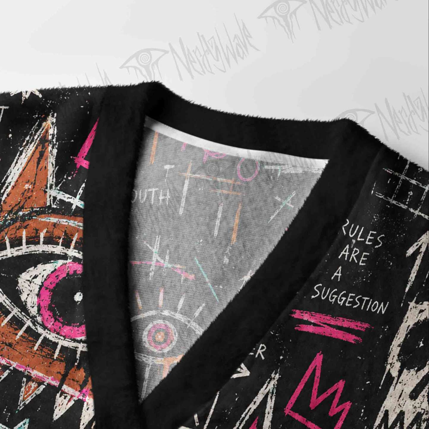Neon Chaos Cardigan Sweater