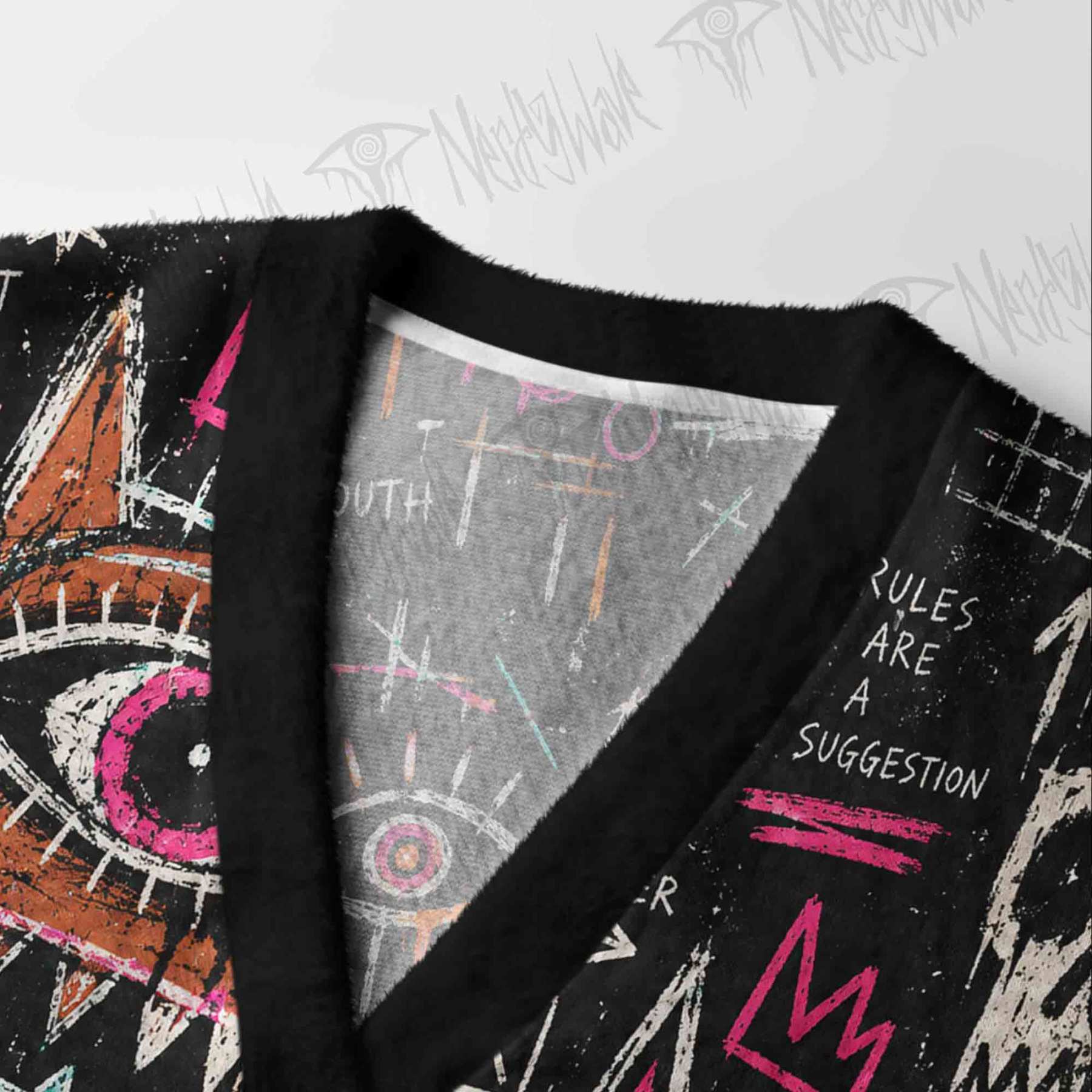 Neon Chaos Cardigan Sweater