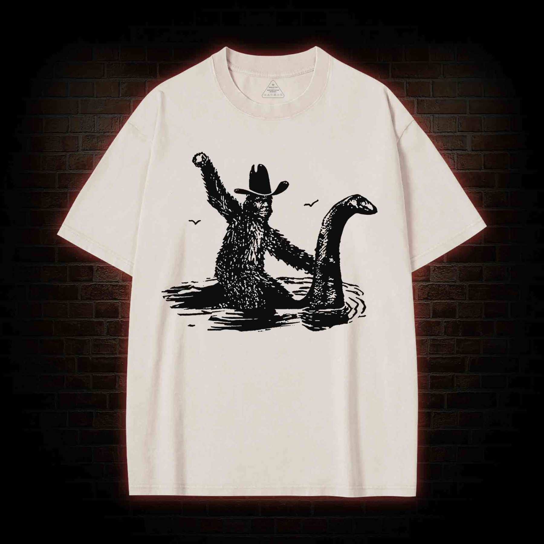Bigfoot And Loch Ness Monster Washed T-shirt