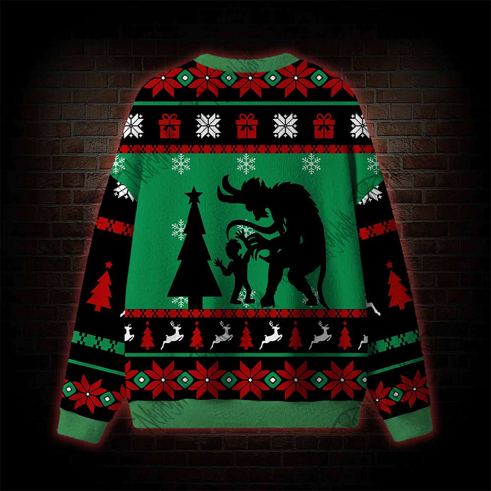 Merry Krampus Mighty Brats Ugly Sweatshirts