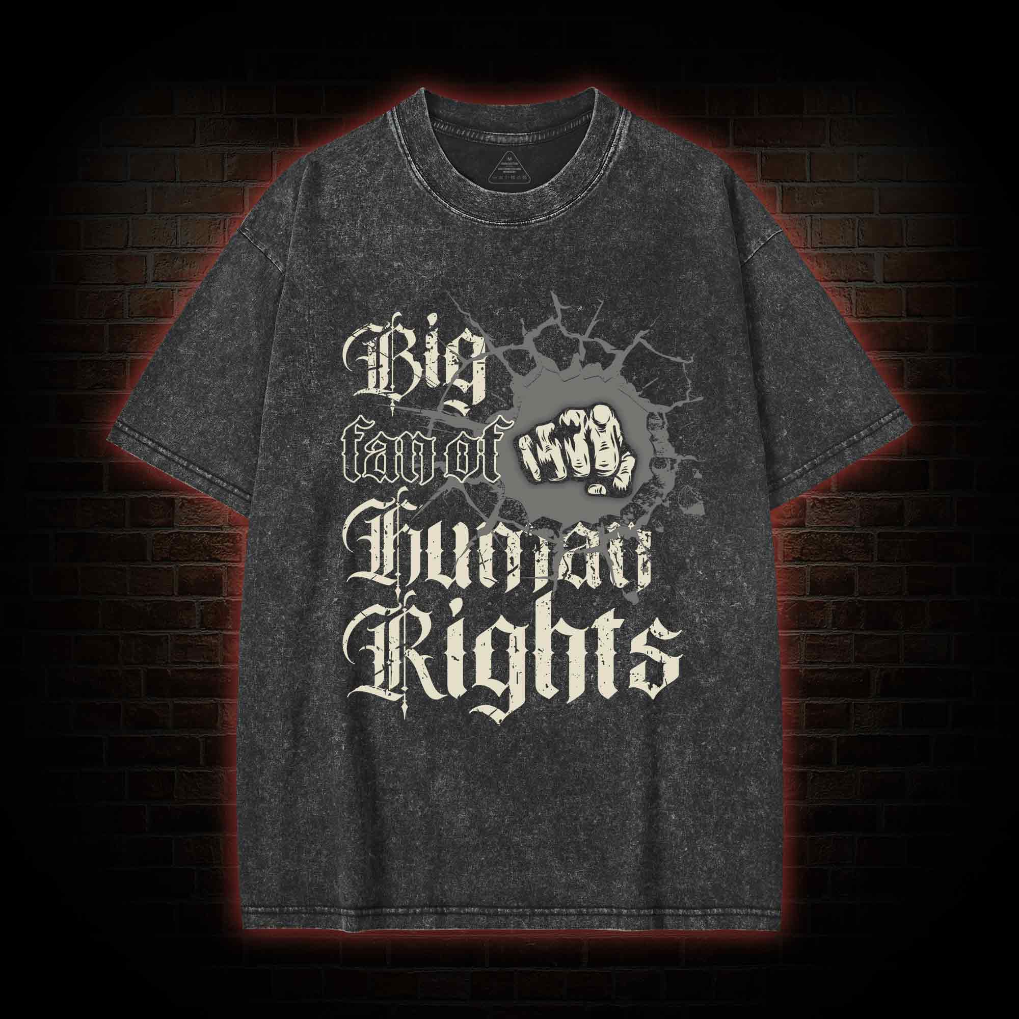 Vintage Big Fan of Human Rights Washed T-shirt