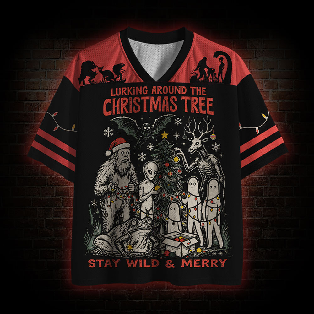 Lurking Around the Christmas Tree Mesh Jersey