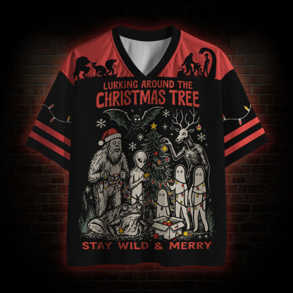 Lurking Around the Christmas Tree Mesh Jersey