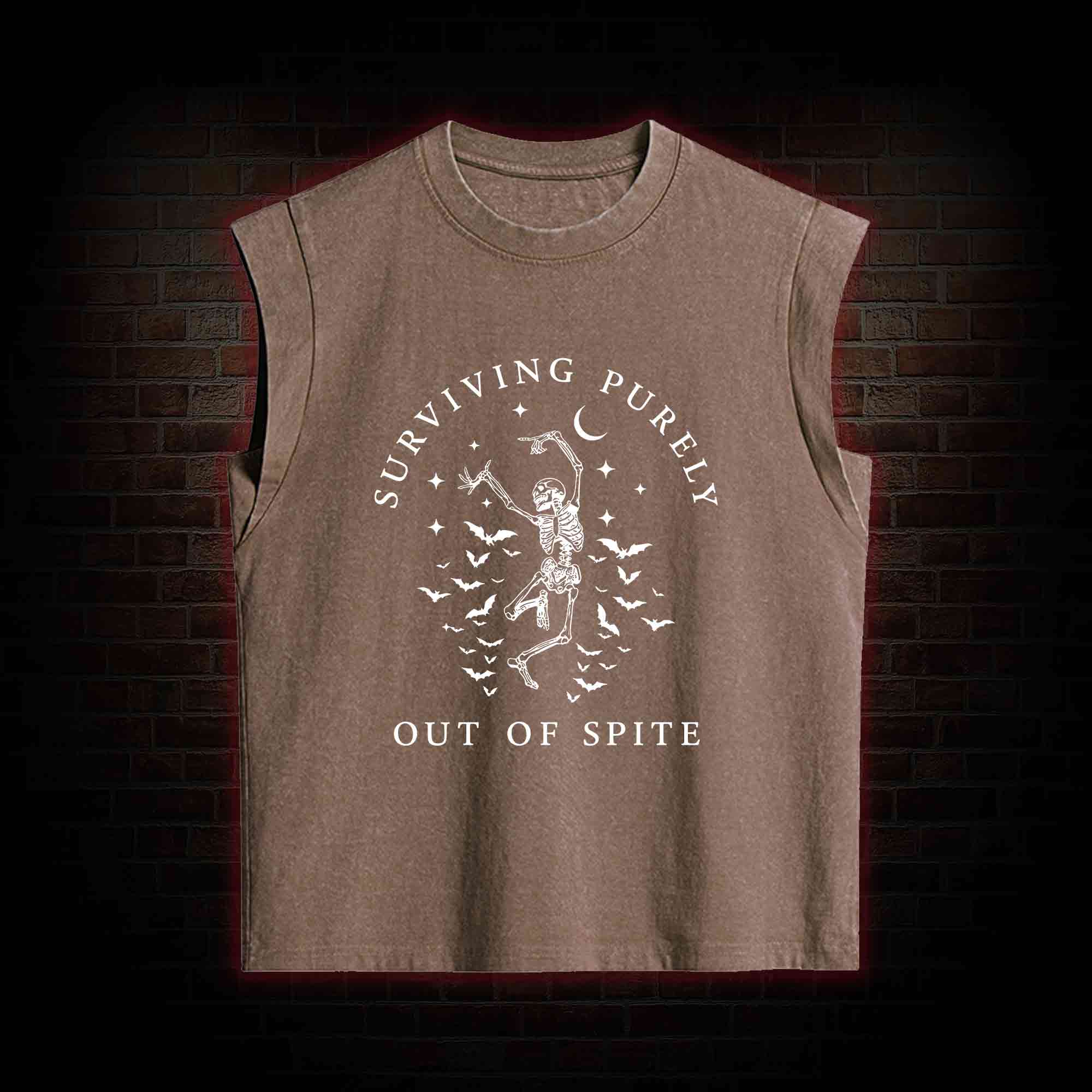 Surviving Purely Out of Spite Women's Washed Tank Top