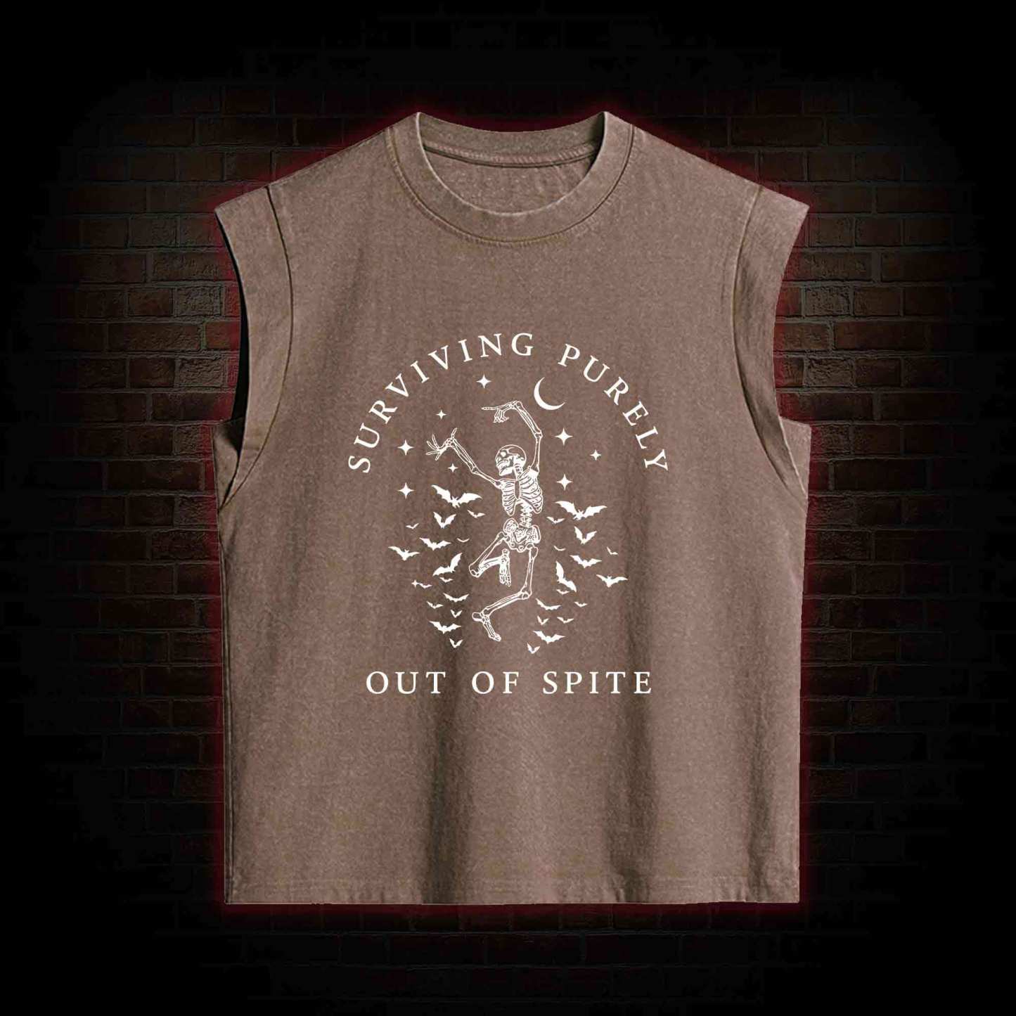 Surviving Purely Out of Spite Women's Washed Tank Top