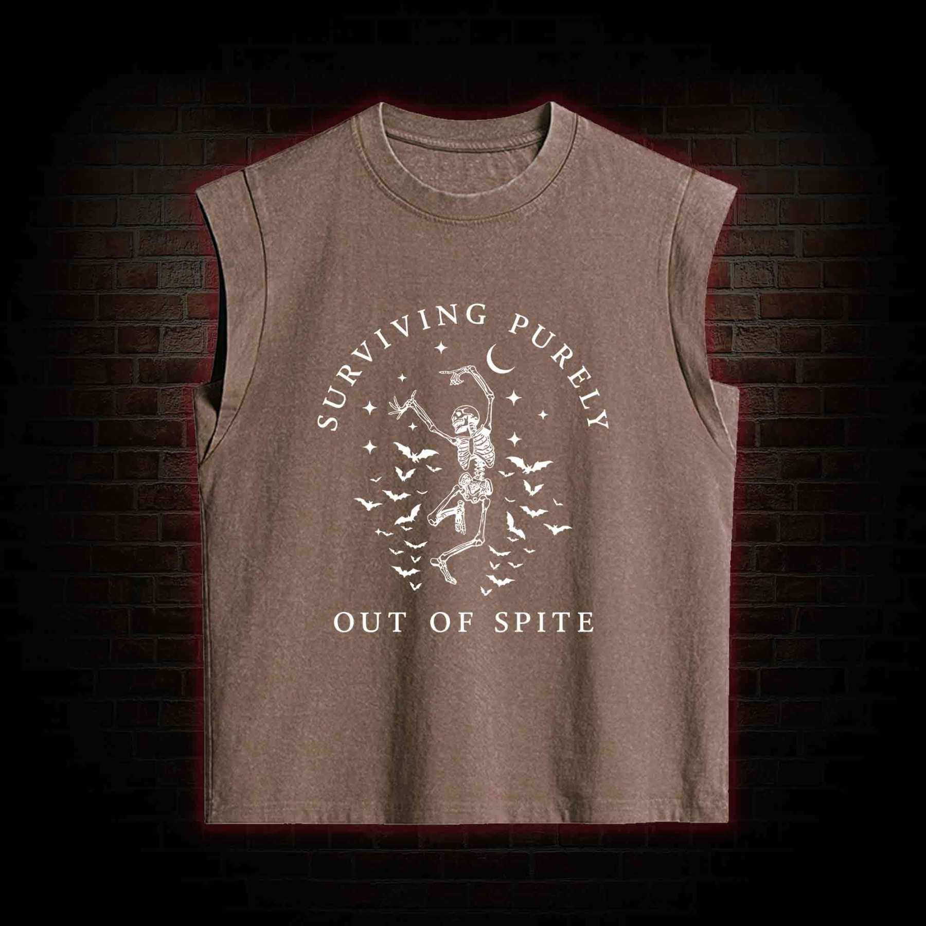 Surviving Purely Out of Spite Women's Washed Tank Top