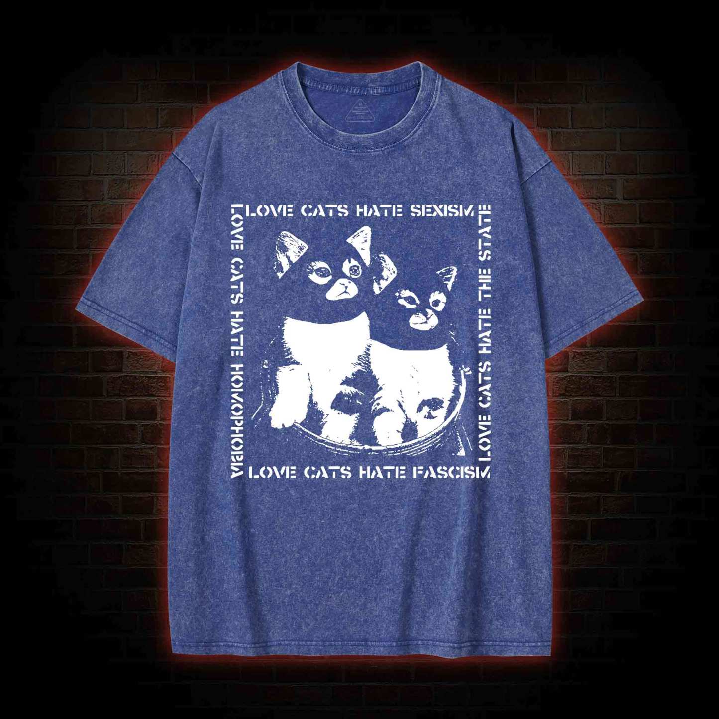 Love Cats Washed T-shirt