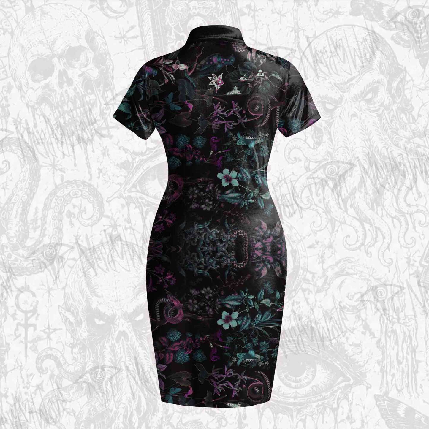 Forbidden Flora Velvet Mini Dress