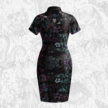 Forbidden Flora Velvet Mini Dress