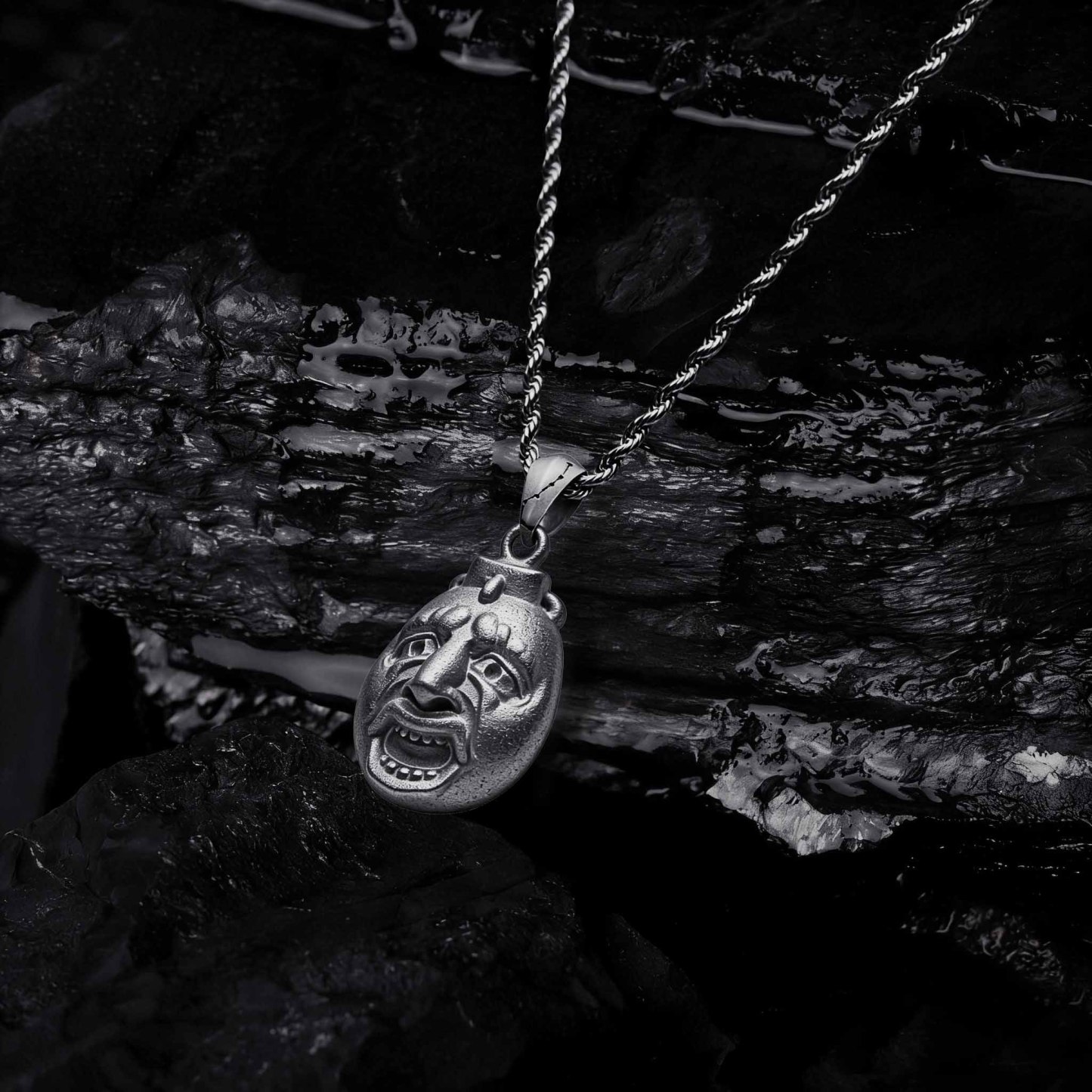 Human Face Sculptural Necklace