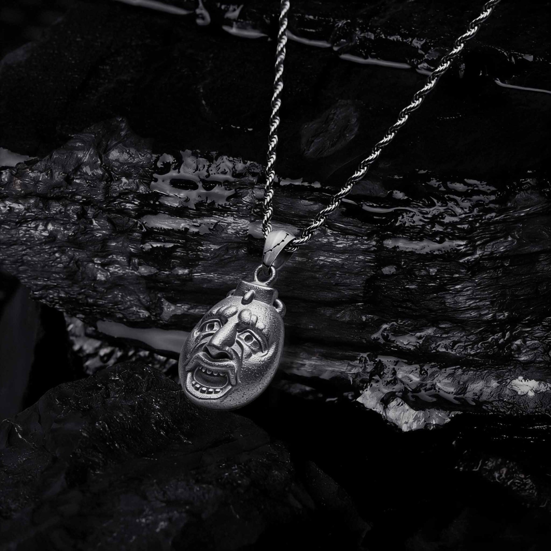 Human Face Sculptural Necklace