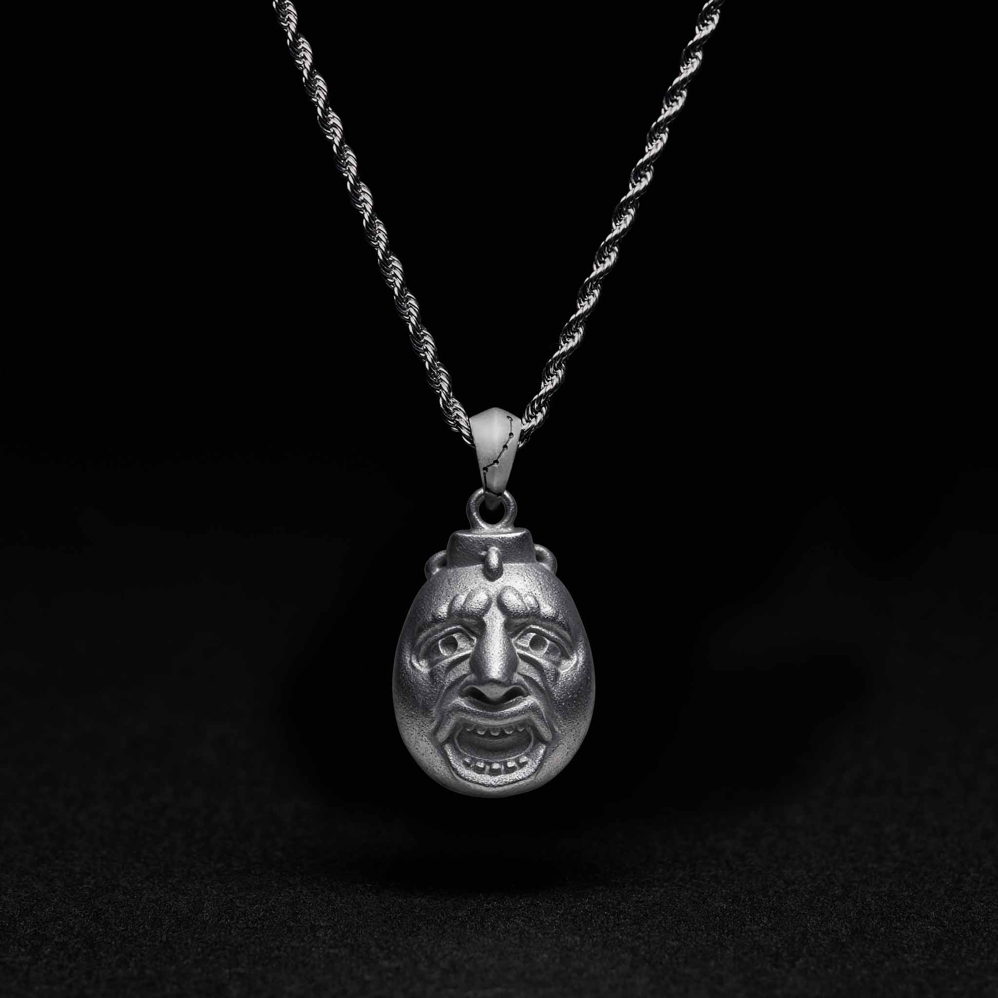 Human Face Sculptural Necklace