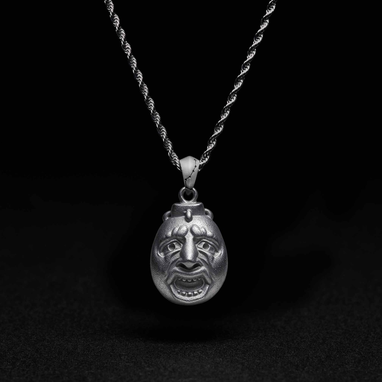 Human Face Sculptural Necklace