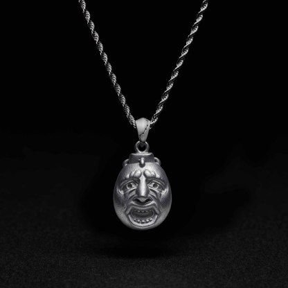 Human Face Sculptural Necklace