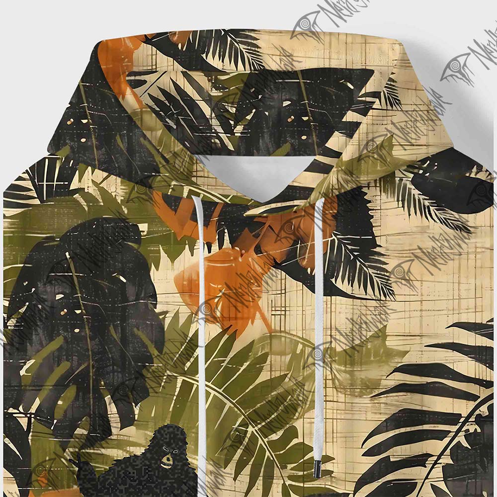 Bigfoot in The Forest All Over Print Scuba Hoodie