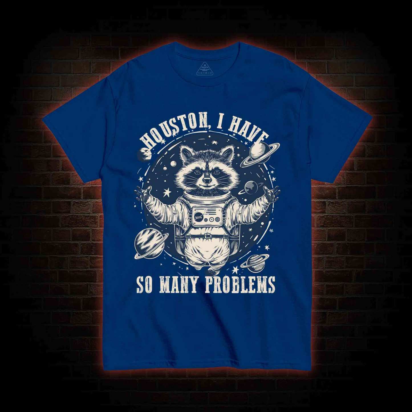 Houston I Have So Many Problems Raccoon T-shirt