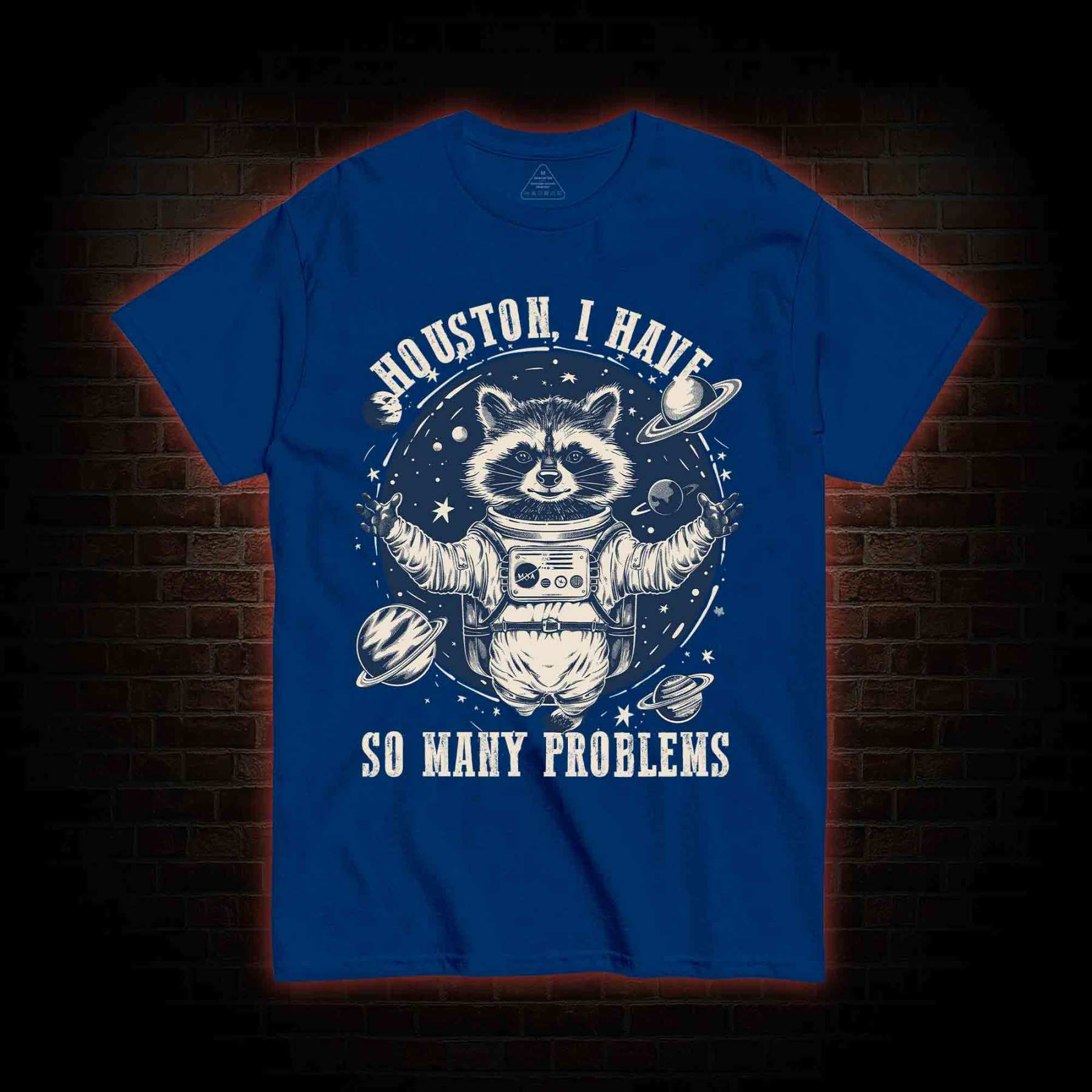 Houston I Have So Many Problems Raccoon T-shirt