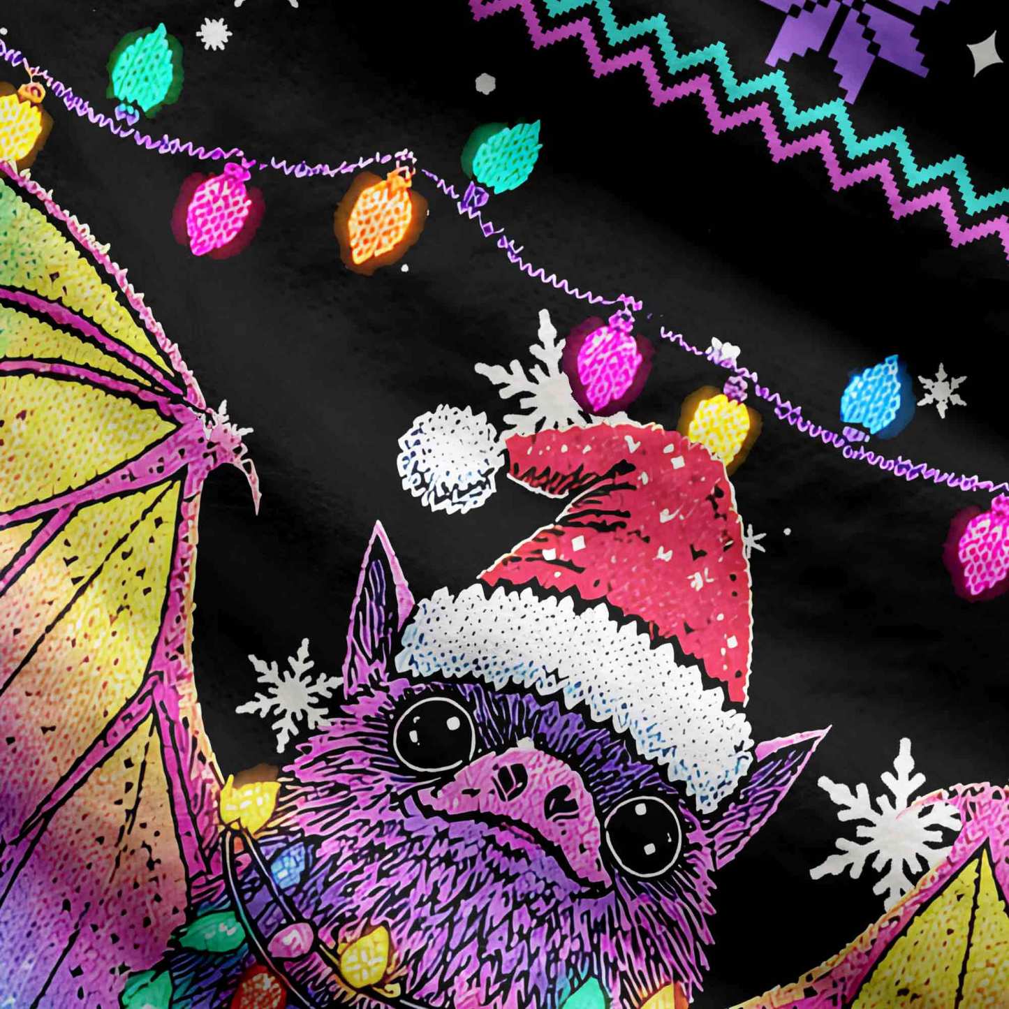 Cosmic Bat Christmas Ugly Sweatshirts
