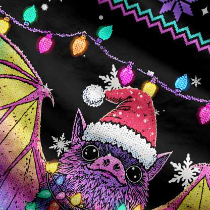 Cosmic Bat Christmas Ugly Sweatshirts
