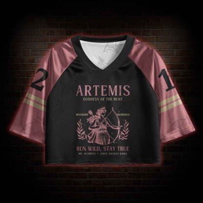 Run Wild Stay True Crop Sports Jersey