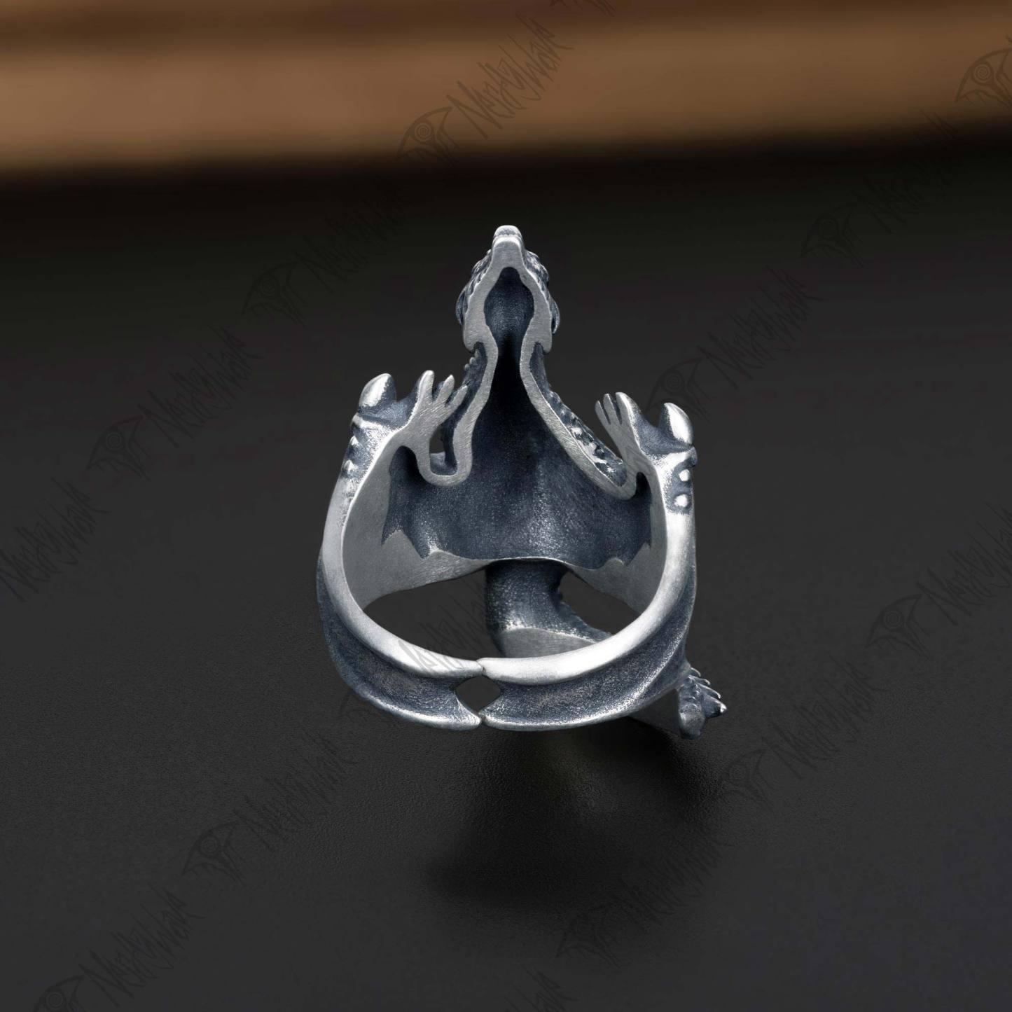 Vintage Dragon Silver Ring