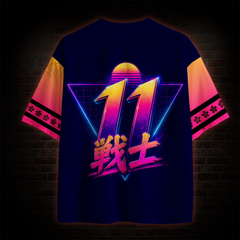 Neon Oni Samurai Sunset Mesh Jersey